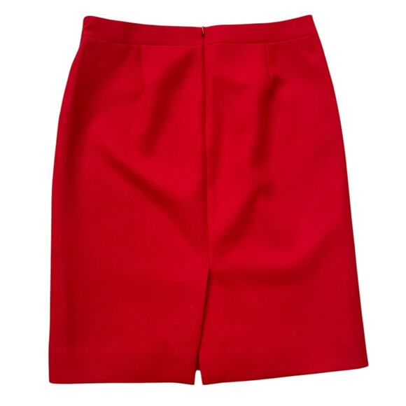 J.Crew No. 2 Pencil Skirt Wool Size 10 Red Style 88707 - Picture 2 of 7